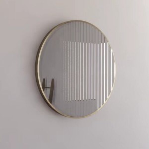 Me Brushed Gold Framed Round 600mm Mirror